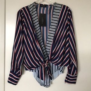ZARA striped bodysuit